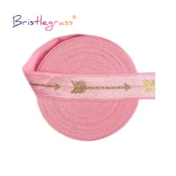 BRISTLEGRASS 2 5 10 Yard 5/8" 15mm Evil Eye Hamsa Hand Foil Print Fold Over Elastics FOE Spandex Bands Tape Hair Tie Sewing Trim