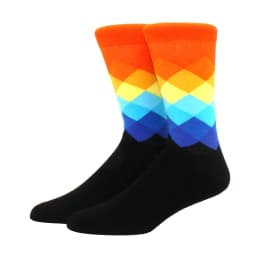 Male Tide Brand men cotton Socks Gradient Color summer Style long wedding sock Men's High Funny Happy Business Socks man sox