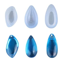 6Pcs 3 Shapes Teardrop Earrings Pendant Mold Epoxy Resin Jewelry Making Tools