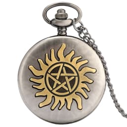 Retro Five-pointed Star Sun Flower Quartz Pocket Watches Necklace Pendant Women's Sweater Chain Men's Gifts Pocket Fob Watches