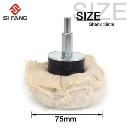 1Pc Cotton Polishing Wheels Cloth Buffing Wheel Grinder for Jewelry Wood Metal Abrasive Tools For Drill With 1/4'' Shank