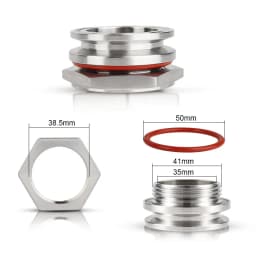Weldless Bulkhead Tri Clamp 1.5 Inch Stainless Steel Compression Bulkhead Fittings Water Tank Beer Can Kettle Connector Pipe Fit