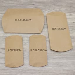 10pc Multis Size Gifts Box Vintage Kraft White Gifts Package Pillow Box Paper Party Suppiles Wrapping Jewelry Package