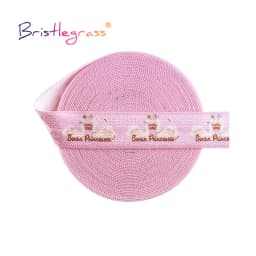 BRISTLEGRASS 2 5 10 Yard 5/8" 15mm Cherry Print Foldover Elastic FOE Spandex Satin Band Tape Hair Tie Headband Dress Sewing Trim
