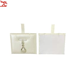 10 Pcs Earring Pendant White High Grade Brushed Leather Puff Card Jewelry Case Display Pads 5X4Cm 2" X 1 1/2"