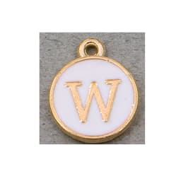 10pcs/26pcs Alphabet Letter Double Face Enamel Charms KC Gold color White Enamel  12*15mm pendants jewelry making Handmade craft