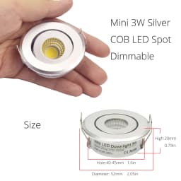 COB LED Downlight Spot Light 3W 5W 7W 10W Dimmable 220V Black Silver White Finish