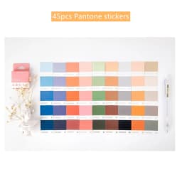 45pcs Pantone Stickers Set 44mm Mini Color Card Sticker Label Tag Decoration Seal Journal Diary Book School Student Gift A6398