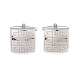 High quality metal Cufflinks Hand carved laser smooth Cuff-links Golden Silvery Black cuff button  Successful men's jewelry gift