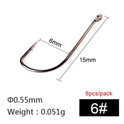 FTK Long Shank SODE Fishing Hook 5#-16# Fish Hooks High Carbon Steel Sharp Barbed Offset Narrow Bait Hook