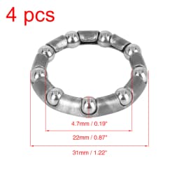 X Autohaux 4pcs/Pack Bicycle Ball Bearing Retainer Stainless Steel Bike Ball Bearings for MTB Bicycle Headset/Bottom Bracket