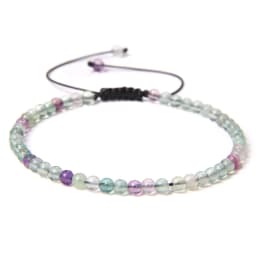 Adjustable 4MM Stone Beads Bracelet For Women Natural Agates Bangles Onyx Lapis Lazuli Woven Bracelet For New Year Gift Jewelry