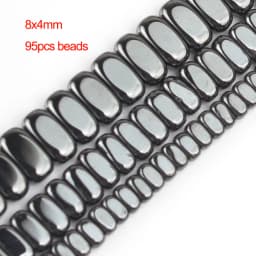 Natural Stone Hematite Beads Flat Round Disc Oval Heart Square Circle Loose Spacer Beads For Necklace Bracelet Making