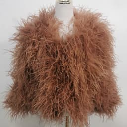Winter Ostrich feathe Jacket Feather Coat Casual Long-sleeved Australia Imported feathe Jacket Ladies Nightclub Coat