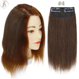TESS Clip In Human Hair Extensions 100% Natural Extension Hair Clip 8cm Hairpiece Replenish Hair Volume Clip In Natural Hair