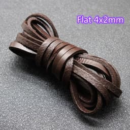 2m/Lot Brown Genuine Leather Cord 1/2/3/4/5/6/8mm Round Flat Leather Strap Rope String for DIY Bracelet Necklace Jewelry Making