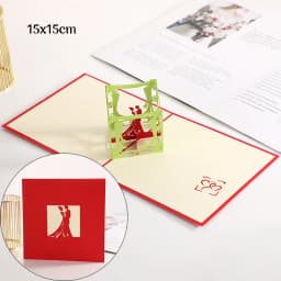3D Pop Up Love Card Valentines Day Wedding Invitation Anniversary Greeting Cards for Couples Wife Husband Gift With Envelopes