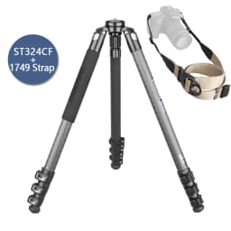 ST324CT/CF Professional 10 Layers Carbon Fiber Tripod for DSLR Camera Video Camcorder Birdwatching Heavy Duty Stand Bowl Adapter