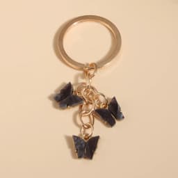 Cute Keychain Colorful Butterfly Key Ring Enamel Flying Animals Key Chains For Women Girls Handbag Accessorie Handmade Jewelry