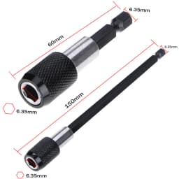1/4 Inch Hex Shank Quick Release Screwdriver Bit Holder Extension Bar 60mm 100mm 150mm