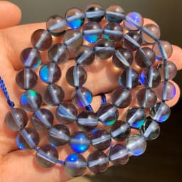 Matte Austria White Pink Crystal MoonStone Glitter Round Natural Loose Bead For Jewelry Making Diy Bracelet Necklace 6 8 10 mm
