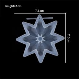 New Christmas Multi Shapes Snowflake Pendant Silicone Mold Hanging Epoxy Resin Mould For DIY Christmas Tree Decor Jewelry Making