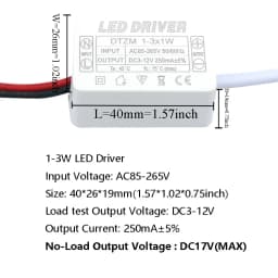 LED Driver 250mA 1-3W 3-5W 4-7W 8-12W 12-18W 18-25W 25-36W LED Power Supply Unit 250mA AC90-265V Lighting Transformers For LEDs