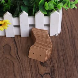 100Pcs Blank Kraft Paper Ear Studs Earring Display Cards Mini Price Label Tag Jewelry Cards DIY Project Storage Cards