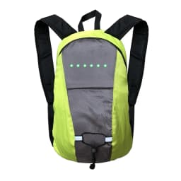 15L with Turn Signal USB Rechargeable Bag LED Light Backpack for Safe Night Riding Remote Control LED Illuminated Backpack