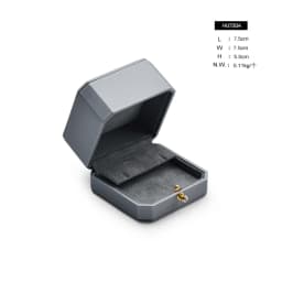 Oirlv Premium Leather Double Ring Couple Box for Wedding Ceremony Engagement Pendant Earrings Necklace Holder Jewelry Gift Box