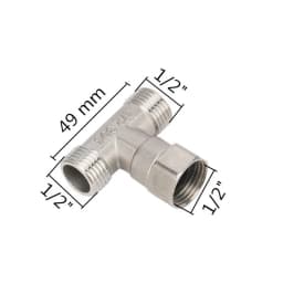 1/2" BSP Male/Female Thread Stainless Steel Tee/ Elbow/Straight/ /Plug Connector Water Coupler Plumbing Fitting Reducing Adapter
