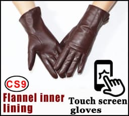 Genuine Sheepskin Gloves Women's Winter Warm Thickened Thin Touch Screen Leather Gloves Outdoor Riding High-end Fashion New 2026