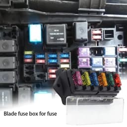 Circuit Standard 6 Way ATO Blade Fuse Box Plastic Cover DC12V 24V Car Fuse Block Holder with 6Pcs 3A-30A Fuses and Clip for Auto