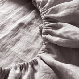 High-End Solid Color, 100% Linen Fitted Bed Sheet, Mattress Cover with Elastic Band, Bed Sheet, Supports Custom Size