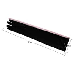 Sexy Patent Leather Long Section Gloves Cosplay Pole Dance Show Black Tight Gloves Show Party Magic Gloves