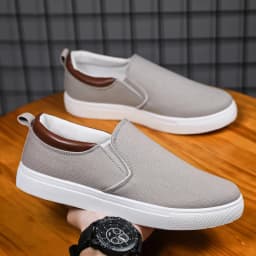Italian Canvas Shoes For Men Large Size 47 48 Vulcanized Sneakers Slip On Men's Plimsoll Male Trainers Trend Summer Sports Shoes