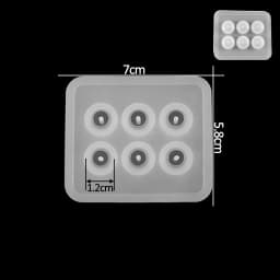 1pcs Round Square Prismatic Beads Silicone Mold Necklace Bracelet Pendant UV Resin Mould For DIY Jewelry Making Finding Tools
