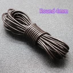 2m/Lot Brown Genuine Leather Cord 1/2/3/4/5/6/8mm Round Flat Leather Strap Rope String for DIY Bracelet Necklace Jewelry Making