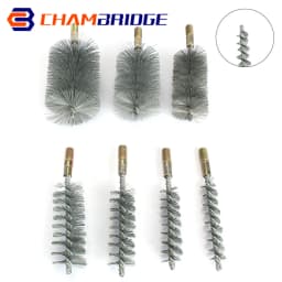 M12 Thread Wire Brush Metal Handle 18/22/25/32/40/50/65/75mm Brush Working Stainless Steel Wire Pipe Tube Cleaning Chimney Brush