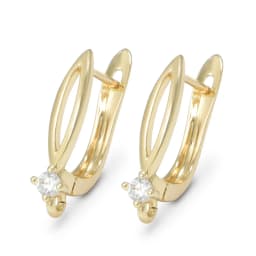 New DIY Earrings Clasps Hooks for Woman Handmade Jewelry Making Accessories Gold Color Brass Zircon Earrings Hook