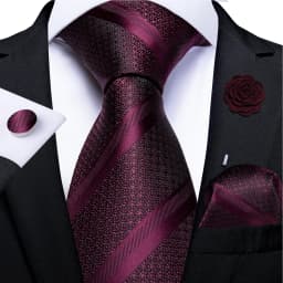 Floral Pink Ties For Men Wedding Party Man Tie Handkerchief Brooch Cufflinks Set Men Accessories Gravata