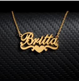DOREMI Stainless Steel Custom Name Personalized Butterfly Name Necklaces for Women Jewelry Gold Filled Heart Statement Choker