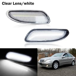 2pcs For Mercedes W203 C-Class C CLASS C230 C240 C280 C32 AMG C320 C350 Sedan Front Side Marker Parking Lights/Turn Signal Light