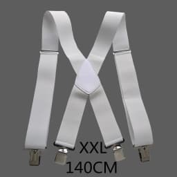 Plus Size 50mm Wide Men Suspenders High Elastic Adjustable 4 Strong Clips Suspender Heavy Duty X Back Trousers Braces 5 Colors