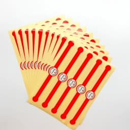 50 Pcs/lot Red Black Thank You Hand Made with Love Long Strip Kraft Label Sticker DIY For Gift Cake Baking Sealing Ticker