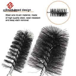 18/22/25/32/40/50/65/75mm Thread Wire Brush Metal Brush Working Stainless Steel Wire Pipe Tube Cleaning Chimney Brush Kit