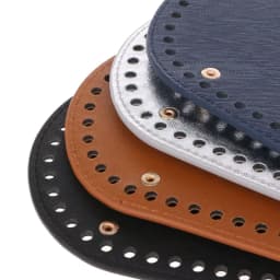 25x12cm Bag Bottom Oval Leather Bottoms with Holes Bag Accessories Handmade PU DIY Part for Handbag Crossbody Messenger Bags