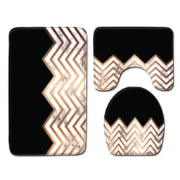 Marble Floor Mat for Bathroom Decor, Door Mat, Waterproof Carpet, Toilet Seat Cover, 3 Piece Set