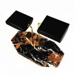 Marble Green Base Gold Support Watch Display Stand for Bracelet Double Watch Jewelry Organizer Watch Placement Jewelry Stand