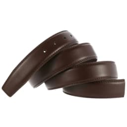 Luxury Men Belts Solid Genuine Leather High Quality Waist Strap No Buckle Cowskin Belt with Holes Male Jeans Waistband 3.5cm